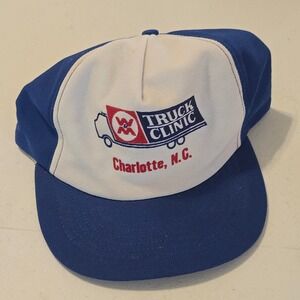 VTG Truck Clinic Charlotte NC Hat OSFA Mens Blue White Snapback Mesh Foam USA